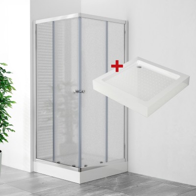 POINT Q LOR 80 Grape Čtvercový sprchový kout s akrylátovou vaničkou