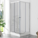 POINT Q LOR 90 Clear Čtvercový sprchový kout s akrylátovou vaničkou