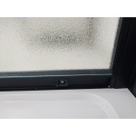 POINT Q BLACK HARD 80x80 Clear Čtvercový sprchový kout s mramorovou vaničkou