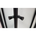 POINT Q BLACK HARD 80x80 Grape Čtvercový sprchový kout s mramorovou vaničkou