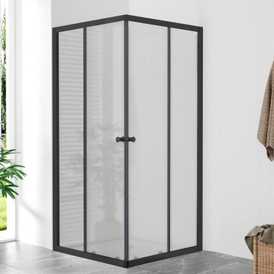 POINT Q BLACK 90x90 Grape Čtvercová sprchová zástěna