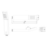 SPY podomítkový sprchový set s pákovou baterií, 2 výstupy, chrom