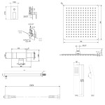 SPY podomítkový sprchový set s pákovou baterií, 2 výstupy, chrom