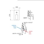 SPY podomítkový sprchový set s pákovou baterií, 2 výstupy, chrom