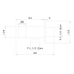 SPY podomítkový sprchový set s pákovou baterií, 2 výstupy, chrom