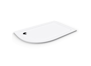 ROCKY 100x80x3 čtvrtkruhová mramorová vanička pravá