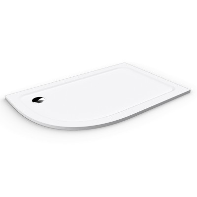 ROCKY 90x80x3 čtvrtkruhová mramorová vanička pravá