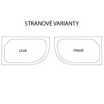 SAP AS 100x80 Levá Sprchová vanička hluboká