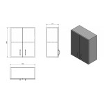 SIMPLEX ECO závěsná skříňka 50x60x24cm