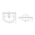 SIMPLEX ECO 55 umyvadlová skříňka včetně umyvadla 53x83,5x30,7cm