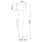 Nástěnný ventil s ruční bidetovou sprškou, chrom