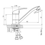 A10 20 00 Slim Dřezová stojánková baterie 150 mm