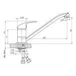 A10 21 00 Slim Dřezová stojánková baterie 200 mm