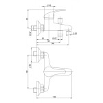 A10 50 00/150 Slim Vanová nástěnná baterie