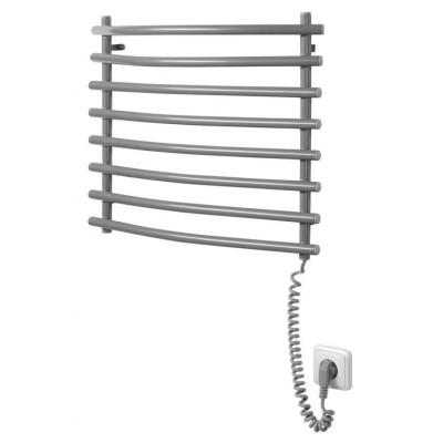 Elektrický sušák ručníků, 570x465 mm, 72 W, šedý hliník-metalíza (RAL9007)