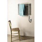 Elektrický sušák ručníků, 570x465 mm, 72 W, šedý hliník-metalíza (RAL9007)