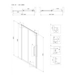 TERA 95-100 Čiré Sprchové dveře posuvné