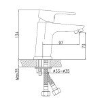 D10 05 00 Tira Umyvadlová stojánková baterie bez výpusti