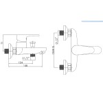 D10 50 00/150 Tira Vanová nástěnná baterie, bez příslušenství