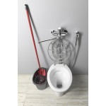 Výlevka stojící keramická s roštem 36x54 cm, spodní odpad, bílá