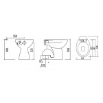 WC mísa stojící, 36x54cm, spodní odpad, bílá