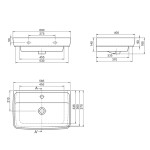 DURU keramické umyvadlo 60x40cm, bílá