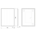 TAURI zrcadlo s LED osvětlením 60x80 cm