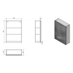 VEGA galerka, 40x70x18cm, bílá