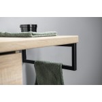 Podpěrná konzole 440x150x20mm, lakovaná ocel, černá mat, 1 ks