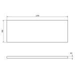 VEGA deska pod umyvadlo 124,5x45cm, dub platin