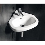 VITROYA keramické umyvadlo rohové 46x46cm, bílá