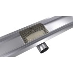 W-DRAINWELL 100 Chrom Odtokový podlahový žlab, vlnky