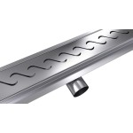 W-DRAINWELL 100 Chrom Odtokový podlahový žlab, vlnky