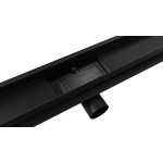 W-DRAINWELL 50 Black Odtokový podlahový žlab, vlnky