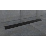 W-DRAINWELL 50 Black Odtokový podlahový žlab, vlnky