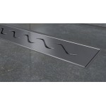 W-DRAINWELL 50 Chrom Odtokový podlahový žlab, vlnky