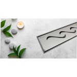 W-DRAINWELL 50 Chrom Odtokový podlahový žlab, vlnky