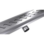 W-DRAINWELL 60 Chrom Odtokový podlahový žlab, vlnky