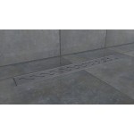 W-DRAINWELL 70 Chrom Odtokový podlahový žlab, vlnky