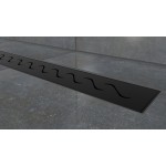 W-DRAINWELL 90 Black Odtokový podlahový žlab, vlnky