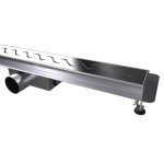 W-DRAINWELL 90 Chrom Odtokový podlahový žlab, vlnky