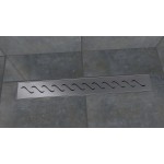 W-DRAINWELL 90 Chrom Odtokový podlahový žlab, vlnky