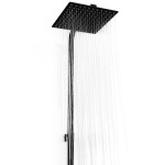 WEST Black Sprchový set s termostatickou baterií - hranatý, černý