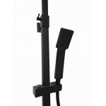 WEST Black Sprchový set s termostatickou baterií - hranatý, černý