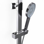 WEST chrom Sprchový set s termostatickou baterií - hranatý