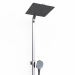 WEST chrom Sprchový set s termostatickou baterií - hranatý