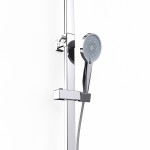 WEST chrom Sprchový set s termostatickou baterií - hranatý