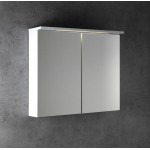 KAWA STRIP galerka s LED osvětlením 80x70x22cm, bílá