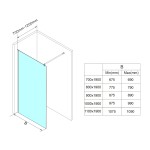 WALK-IN zástěna jednodílná k instalaci na zeď, 110x190, sklo Brick