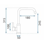 FLY rose gold Dřezová baterie